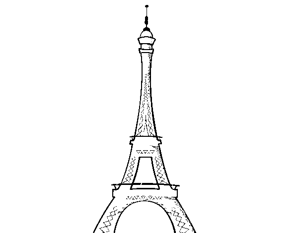 Dibujo de La torre Eiffel para Colorear - Dibujos.net Dibujo de La torre Eiffel para Colorear - Dibujos.net