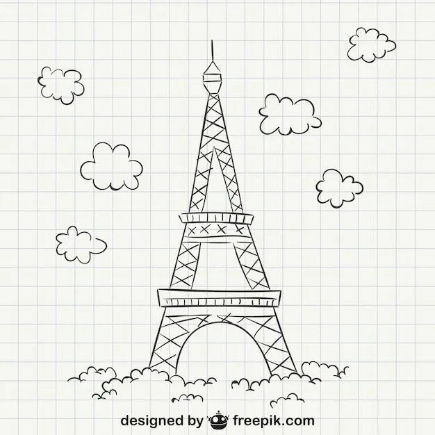 Dibujo de la torre Eiffel | Descargar Vectores gratis Dibujo de la torre Eiffel | Descargar Vectores gratis