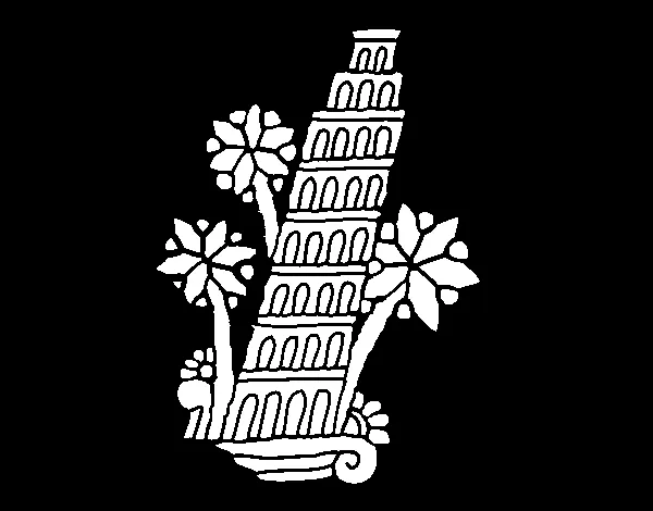 Dibujo de Torre de Pisa para Colorear - Dibujos.net Dibujo de Torre de Pisa para Colorear - Dibujos.net