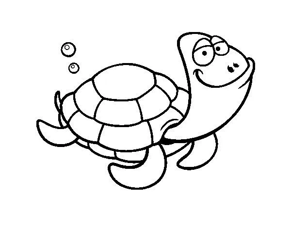 Dibujo de Tortuga cabezona para Colorear - Dibujos.net