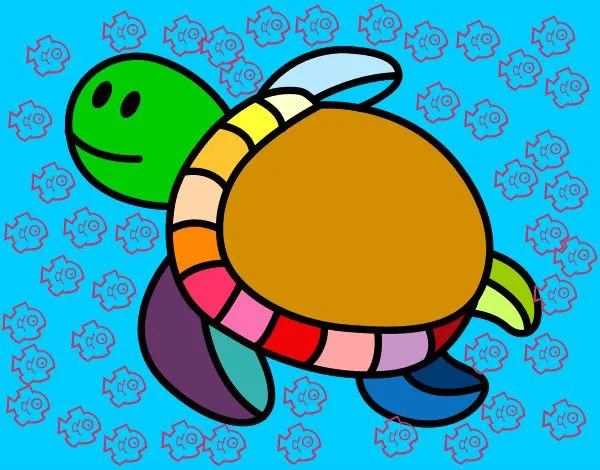 Dibujo de tortuga colores pintado por Analea en Dibujos.net el día ...