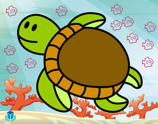 Dibujo de Tortuga Marina pintado por Lovepaint en Dibujos.net el ...