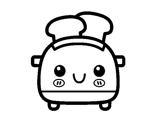Dibujo de Tostadora de pan de molde para Colorear - Dibujos.net