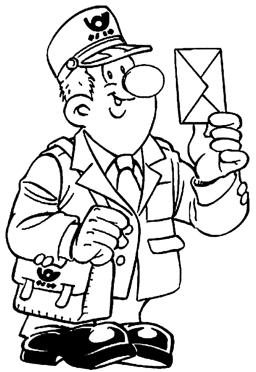 Dia del Trabajador: Cartero para colorear ~ Dibujos para Colorear ... Dia del Trabajador: Cartero para colorear ~ Dibujos para Colorear ...
