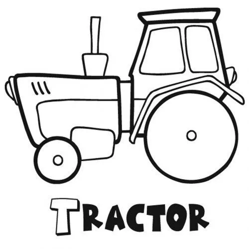 Dibujo de un tractor para imprimir y pintar - Dibujos para ...