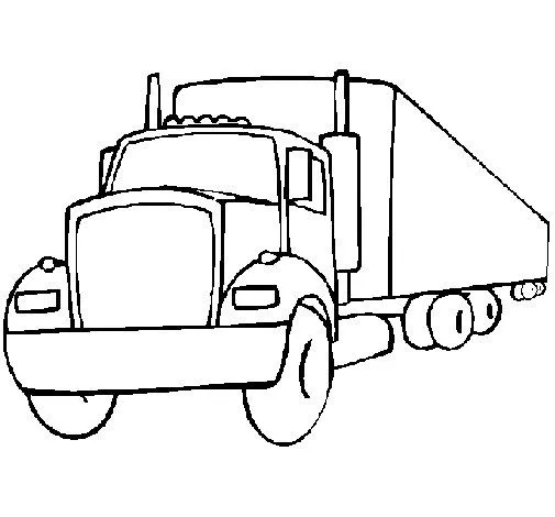 Dibujo de Tráiler para Colorear - Dibujos.net Dibujo de Tráiler para Colorear - Dibujos.net