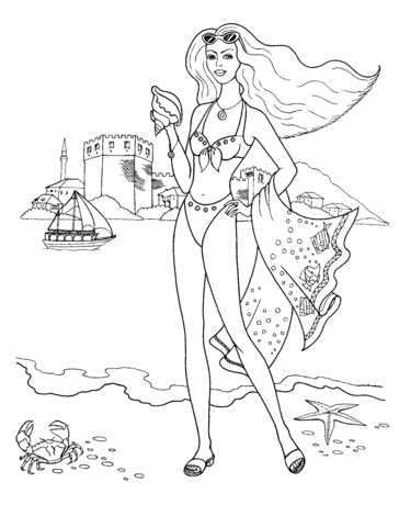 Dibujo de Traje de Baño de dos Piezas para colorear | Dibujos para ... Dibujo de Traje de Baño de dos Piezas para colorear | Dibujos para ...