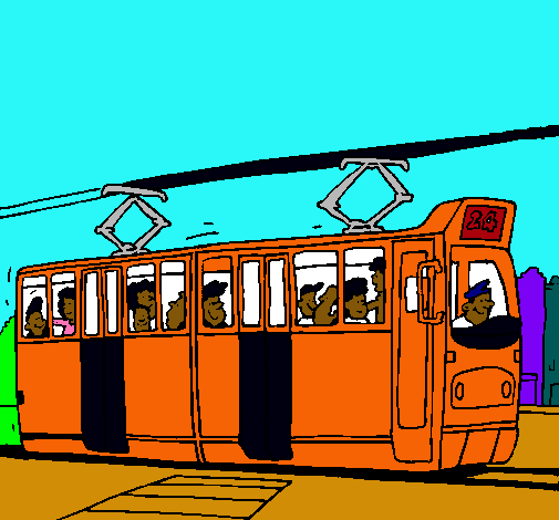 Dibujo de Tranvía con pasajeros pintado por Metro en Dibujos.net ... Dibujo de Tranvía con pasajeros pintado por Metro en Dibujos.net ...
