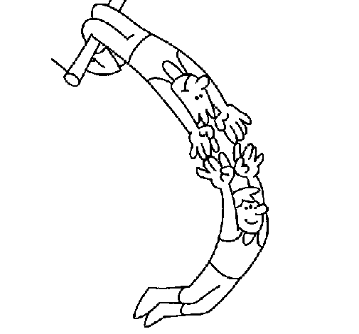 Dibujo de Trapecistas para Colorear - Dibujos.net Dibujo de Trapecistas para Colorear - Dibujos.net