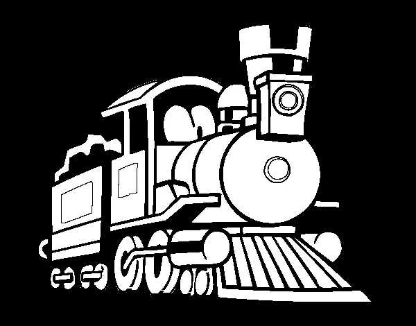 Dibujo de Tren divertido para Colorear - Dibujos.net Dibujo de Tren divertido para Colorear - Dibujos.net