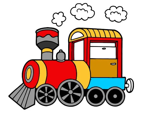 Locomotora a vapor dibujo - Imagui
