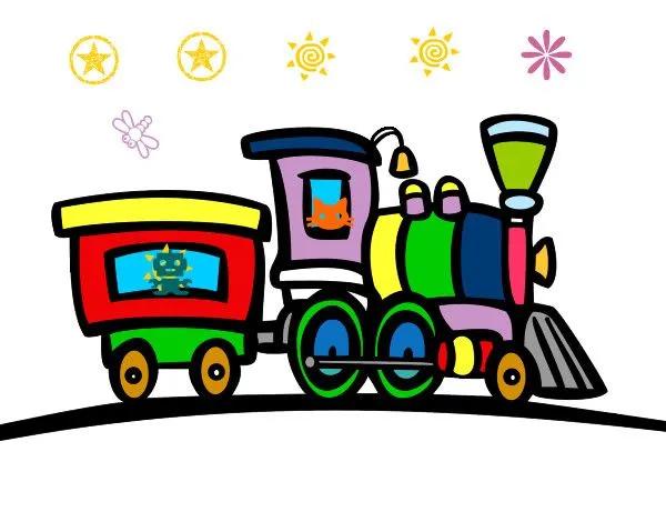 Dibujo de Tren con vagón pintado por Marcandreu en Dibujos.net el ...
