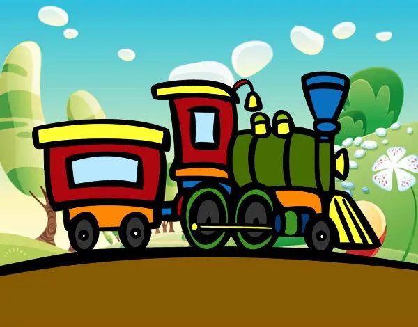 Dibujo de Tren con vagón pintado por Vicu en Dibujos.net el día 29 ... Dibujo de Tren con vagón pintado por Vicu en Dibujos.net el día 29 ...