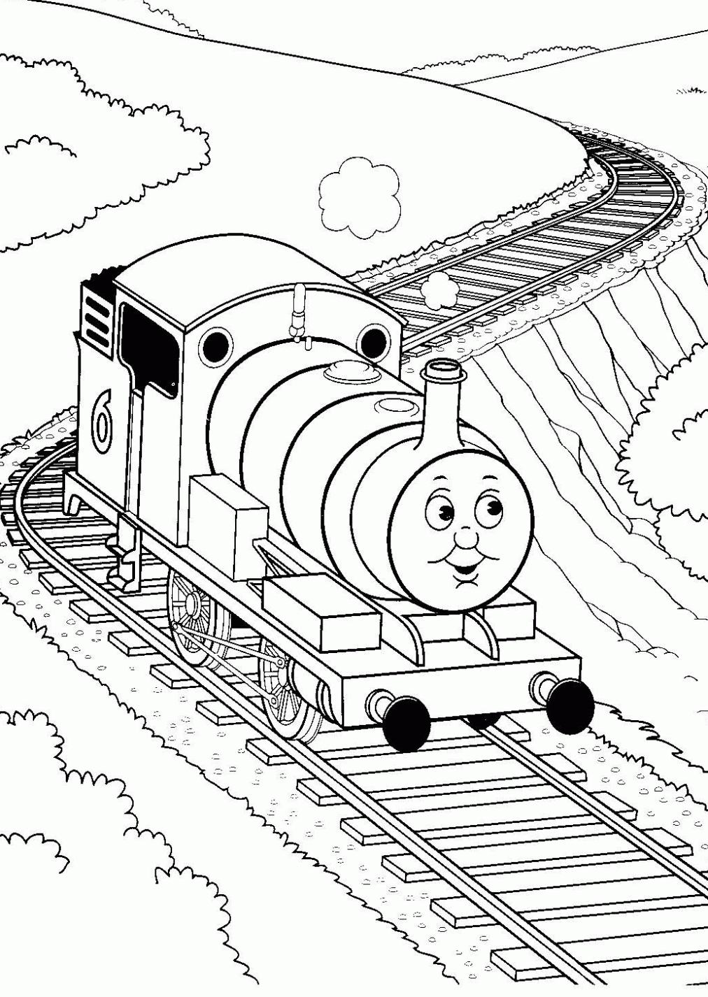Dibujo de Tren de vapor para colorear. Dibujos infantiles de Tren de ...