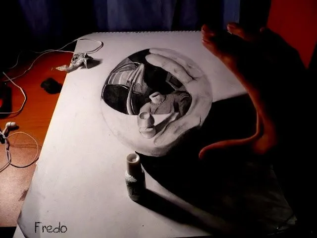 Dibujo tridimensional facil a lapiz - Imagui