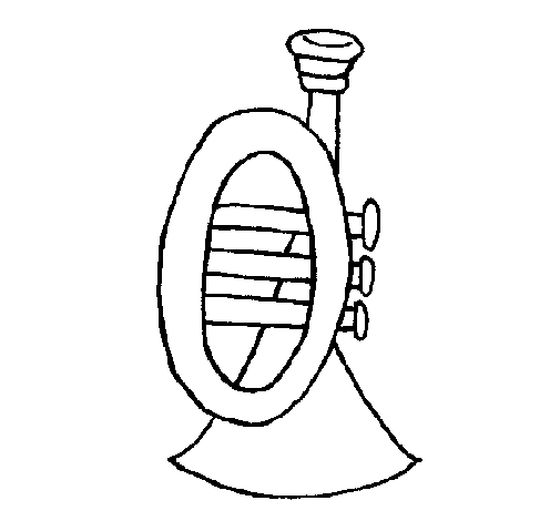 Dibujo de Trompeta para Colorear - Dibujos.net Dibujo de Trompeta para Colorear - Dibujos.net
