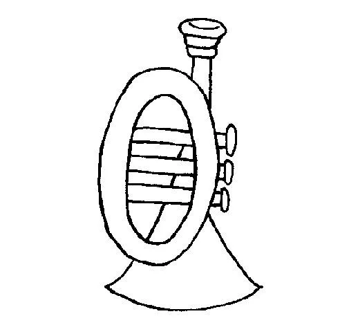 Dibujo de Trompeta para Colorear - Dibujos.net Dibujo de Trompeta para Colorear - Dibujos.net