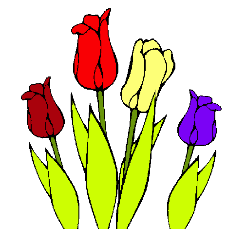 Dibujo de Tulipanes pintado por Bibi en Dibujos.net el día 13-08 ...