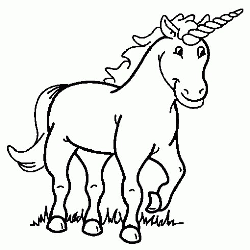 de Unicornio para colorear. Dibujos infantiles de Unicornio. Colorear ...