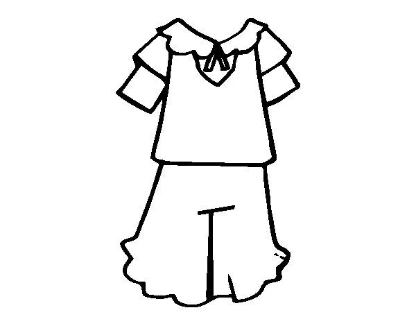 Dibujo de Uniforme de niña para Colorear - Dibujos.net Dibujo de Uniforme de niña para Colorear - Dibujos.net