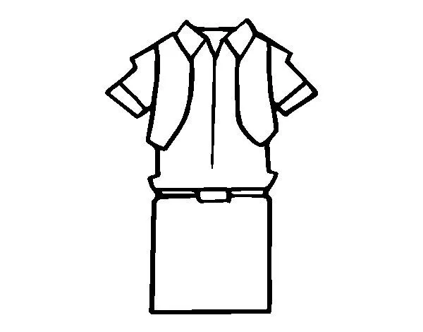 Dibujo de Uniforme de niño para Colorear - Dibujos.net Dibujo de Uniforme de niño para Colorear - Dibujos.net