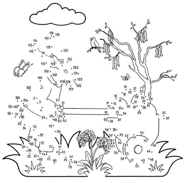 Dibujo de unir puntos de un conejo: dibujo para colorear e imprimir Dibujo de unir puntos de un conejo: dibujo para colorear e imprimir