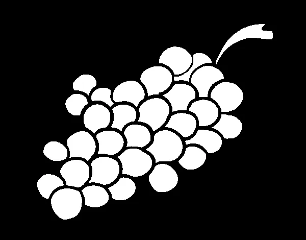 Dibujo de Uvas moradas para Colorear - Dibujos.net Dibujo de Uvas moradas para Colorear - Dibujos.net