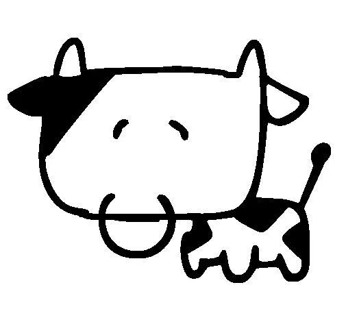 Dibujo de Vaca cabeza cuadrada para Colorear - Dibujos.net Dibujo de Vaca cabeza cuadrada para Colorear - Dibujos.net
