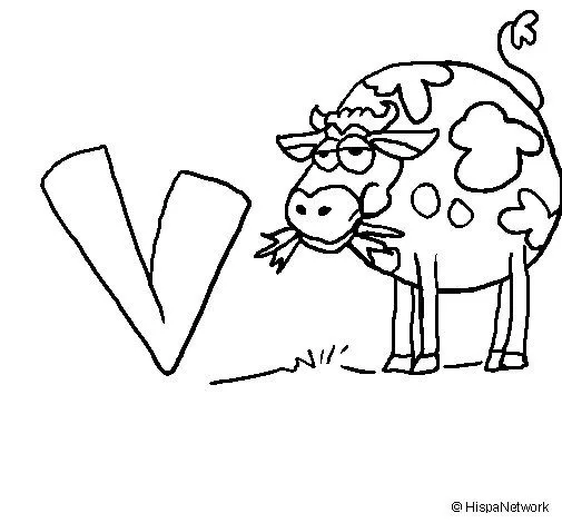 Dibujo de Vaca 4 para Colorear - Dibujos.net