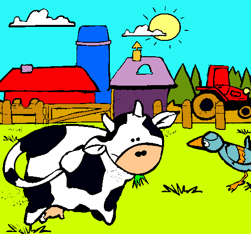 Dibujo de Vaca en la granja pintado por Chanchita4 en Dibujos.net ... Dibujo de Vaca en la granja pintado por Chanchita4 en Dibujos.net ...