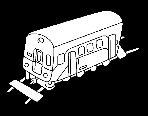 Dibujo de Vagón para Colorear - Dibujos.net Dibujo de Vagón para Colorear - Dibujos.net