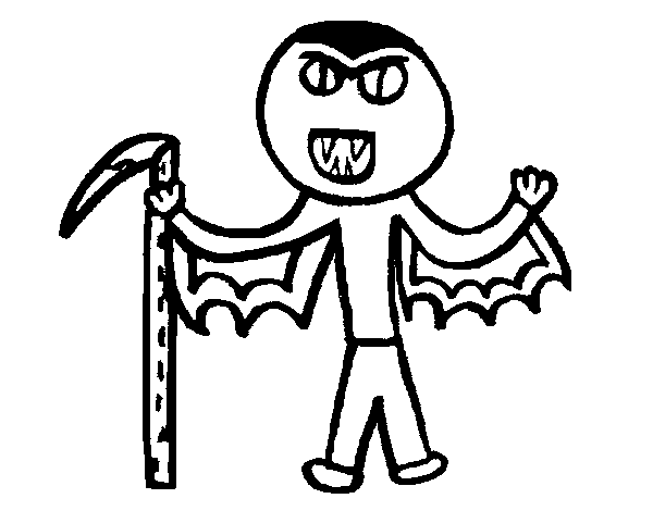 Dibujo de Vampiro para Colorear - Dibujos.net