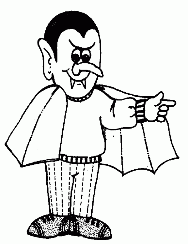 Dibujo de Vampiro para colorear. Dibujos infantiles de Vampiro ...