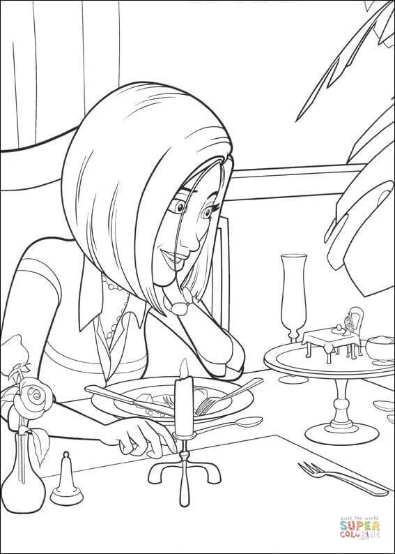 Dibujo de Vanessa Bloome cenando para colorear | Dibujos para ... Dibujo de Vanessa Bloome cenando para colorear | Dibujos para ...