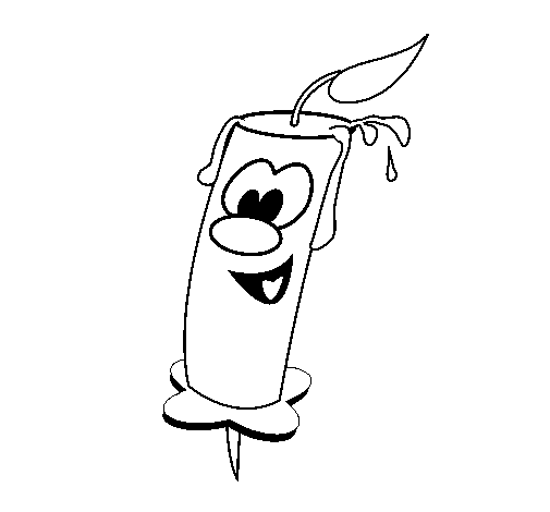 Dibujo de Vela 1 para Colorear