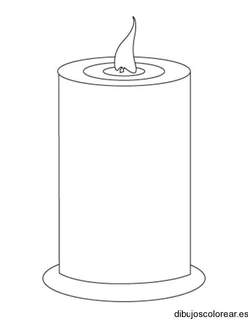 Dibujo de una gran vela | Dibujos para Colorear