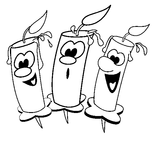 Dibujo de Velas para Colorear - Dibujos.net Dibujo de Velas para Colorear - Dibujos.net