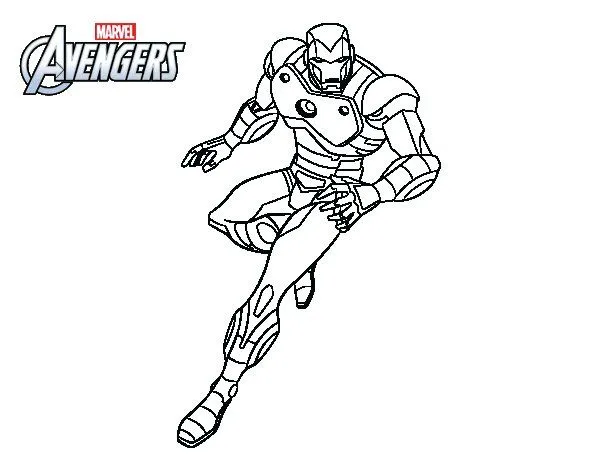 Dibujo de Los Vengadores - Iron Man para Colorear - Dibujos.net
