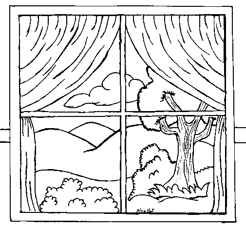 Dibujo de Ventana para Colorear - Dibujos.net