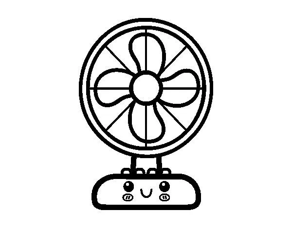 Dibujo de Ventilador para Colorear - Dibujos.net Dibujo de Ventilador para Colorear - Dibujos.net