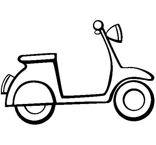 Dibujo de Vespa para Colorear - Dibujos.net