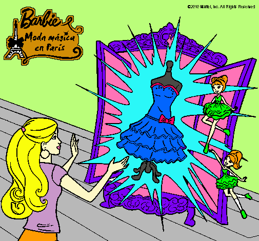 Dibujo de El vestido mágico de Barbie pintado por Adelita en ... Dibujo de El vestido mágico de Barbie pintado por Adelita en ...