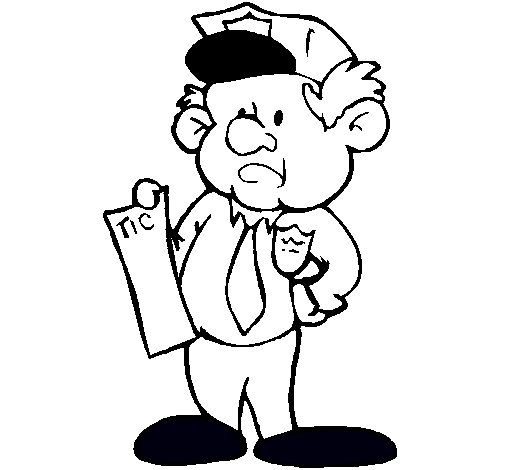 Dibujo de Vigilante del parquímetro pintado por Jessika en Dibujos ...