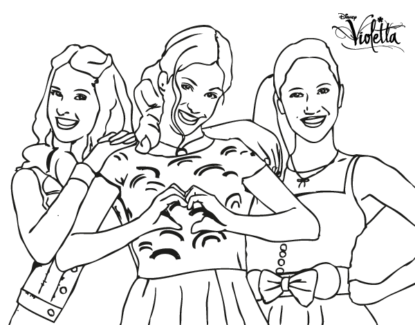 Dibujo para colorear violetta - Imagui