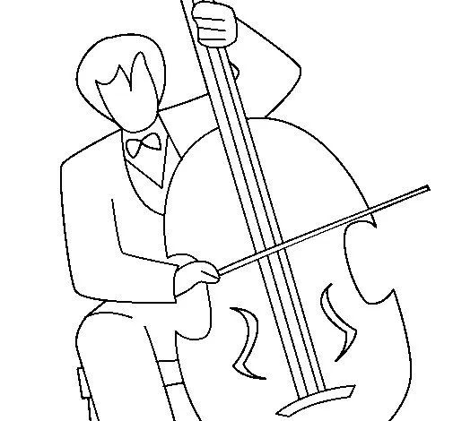 Dibujo de Violonchelo para Colorear - Dibujos.net