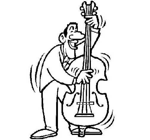 Dibujo de Violonchelo 1 para Colorear - Dibujos.net