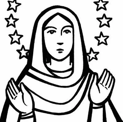 Silueta de la virgen maria - Imagui