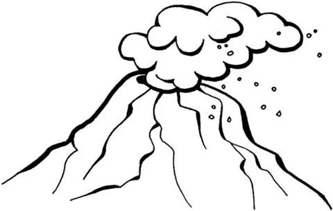 Dibujo de Volcán Peligroso para colorear | Dibujos para colorear ... Dibujo de Volcán Peligroso para colorear | Dibujos para colorear ...