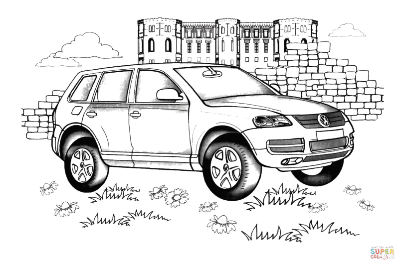 Dibujo de Volkswagen Touareg para colorear | Dibujos para colorear ... Dibujo de Volkswagen Touareg para colorear | Dibujos para colorear ...