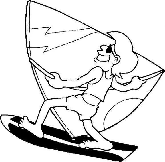 Dibujo de Windsurfing para colorear. Dibujos infantiles de ...